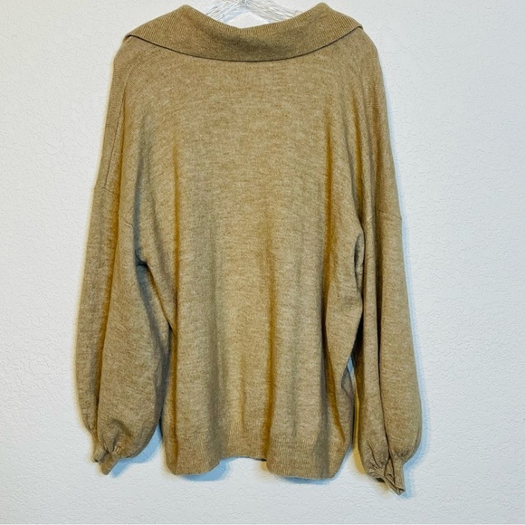 Asos Design Maternity Collar V-Neck Puff Sleeves Sweater - Picture 7 of 12